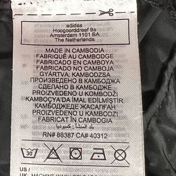 RARE Adidas Originals Sz 8/UK12 Windbreaker Long Sleeve 1/2 Zip 3-Stripes Black - Picture 9 of 12